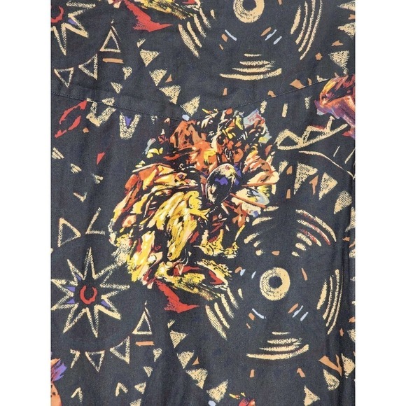 Lone Roo By Roper Men Native American All Over Print Rodeo Western Shirt Size XL - Picture 12 of 12